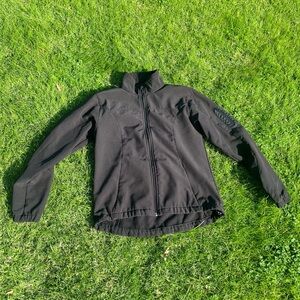 Black zip up windbreaker